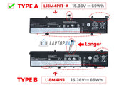 69Wh Battery for Lenovo L18M4PF1 15.36V 4 Cells