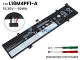 69Wh Battery for Lenovo L18M4PF1 15.36V 4 Cells